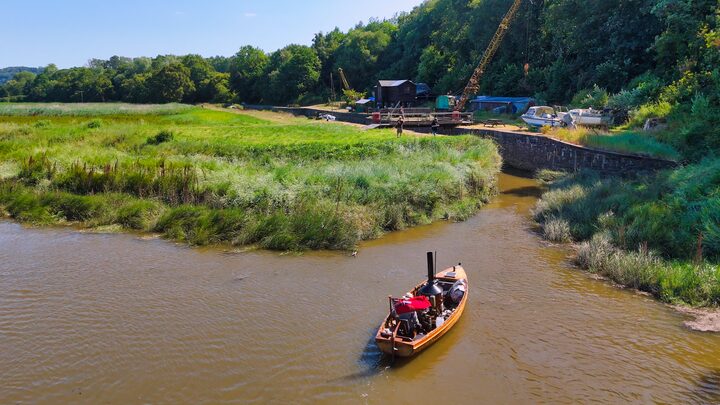Approaching the lock aerial