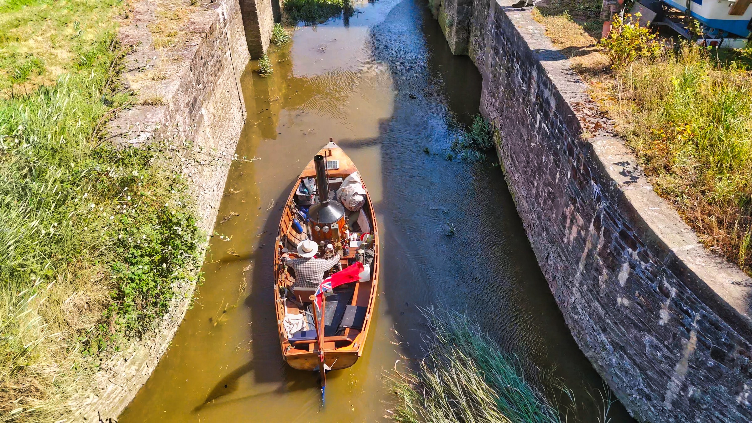 John approaching lock