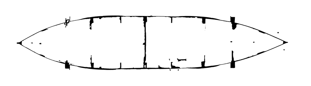 Cross-section view through the JHM III hull